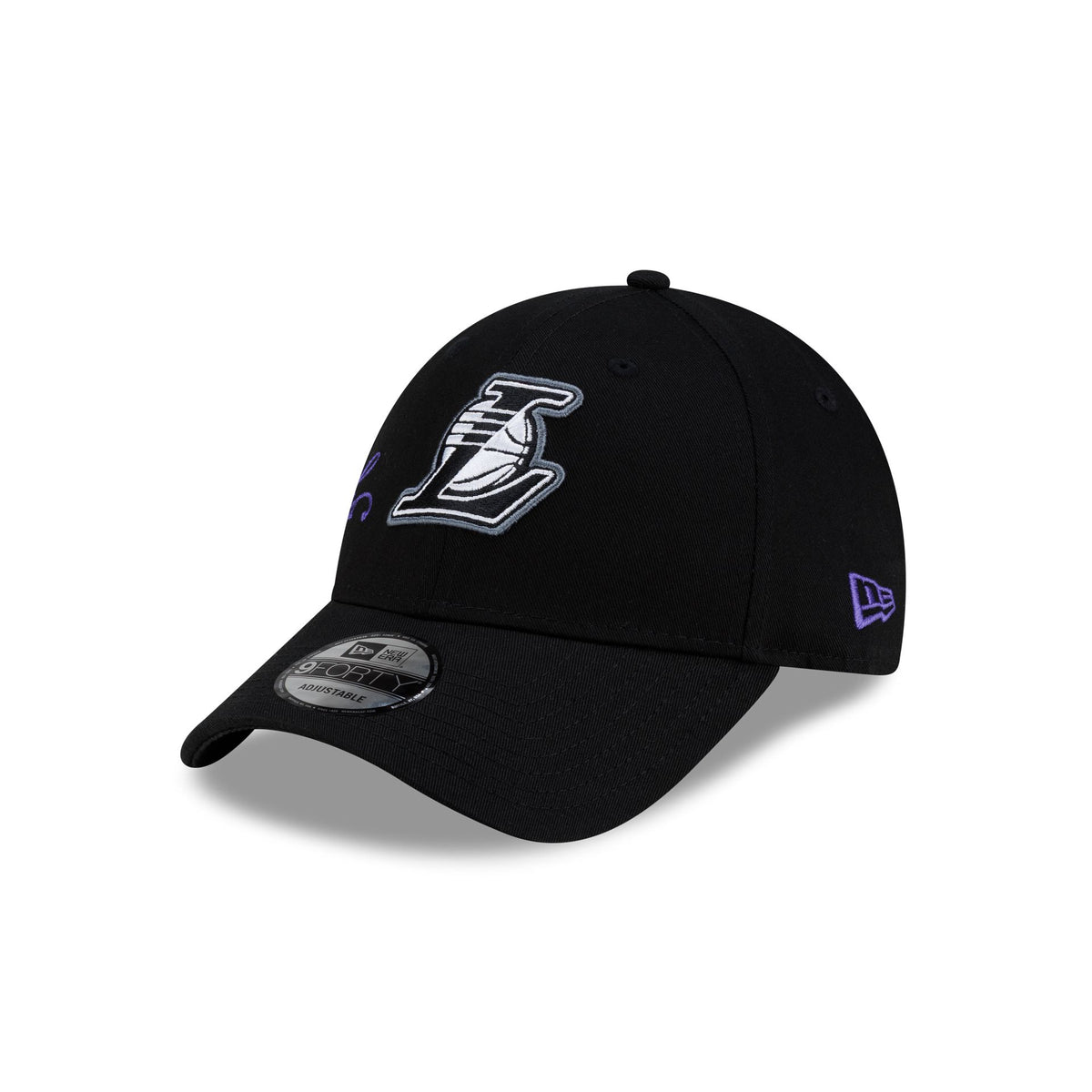 Los Angeles Lakers Cross Panel Script 9FORTY Adjustable Hat