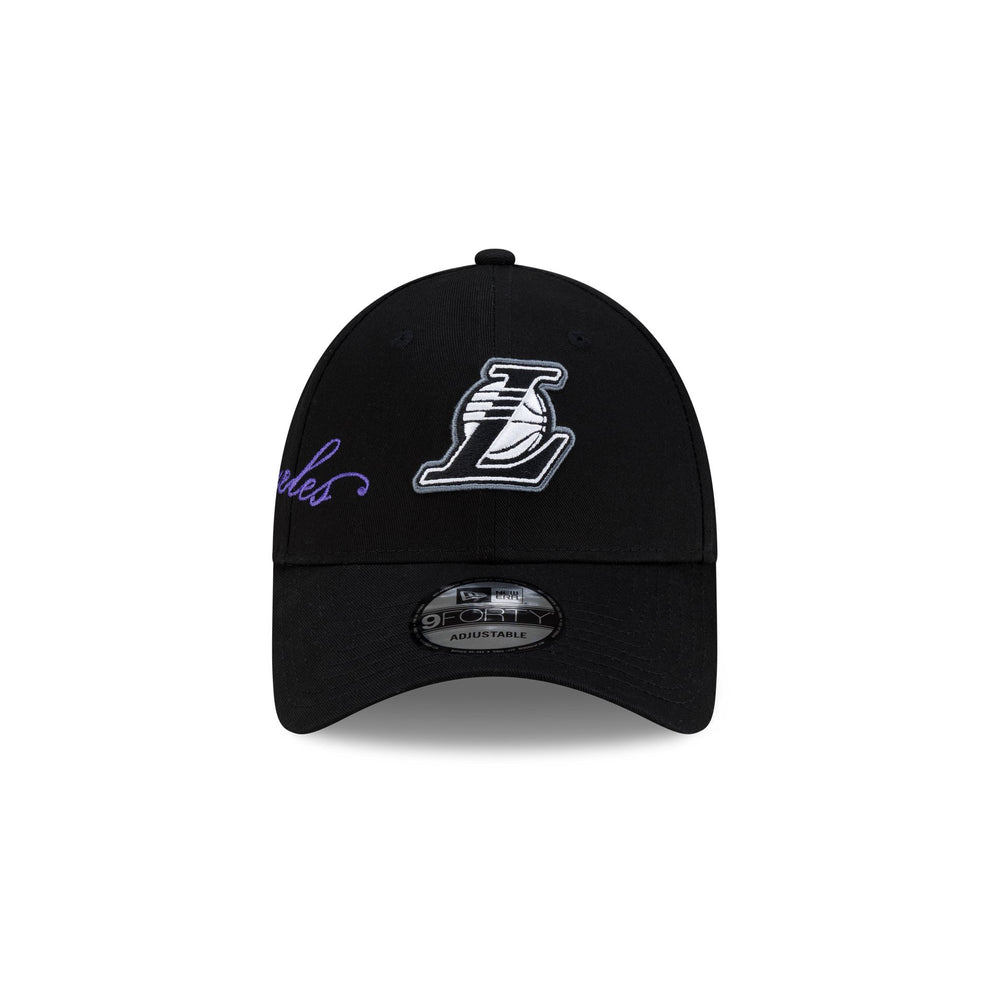 Los Angeles Lakers Cross Panel Script 9FORTY Adjustable Hat – New Era Cap