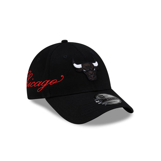 Chicago Bulls Cross Panel Script 9FORTY Adjustable Hat