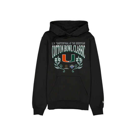 Miami Hurricanes 2026 Cotton Bowl Classic Black Hoodie - New Era Cap