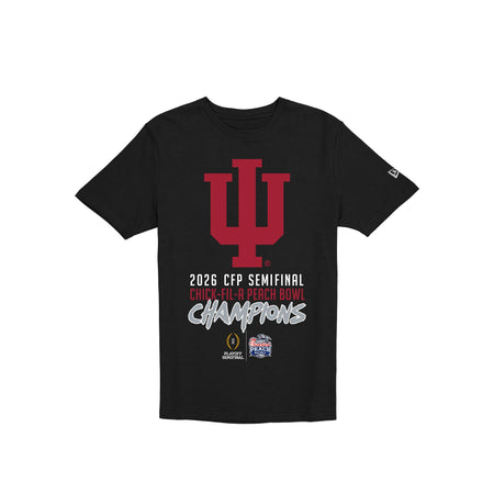 Indiana Hoosiers 2026 Peach Bowl Champions Black T-Shirt