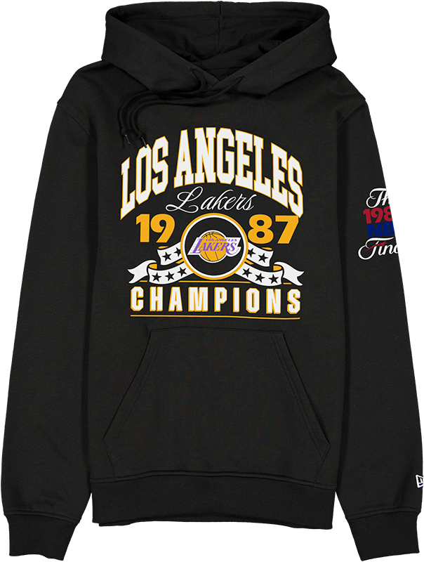 Los Angeles Lakers Hardwood Classics 1987 Champions Black Hoodie