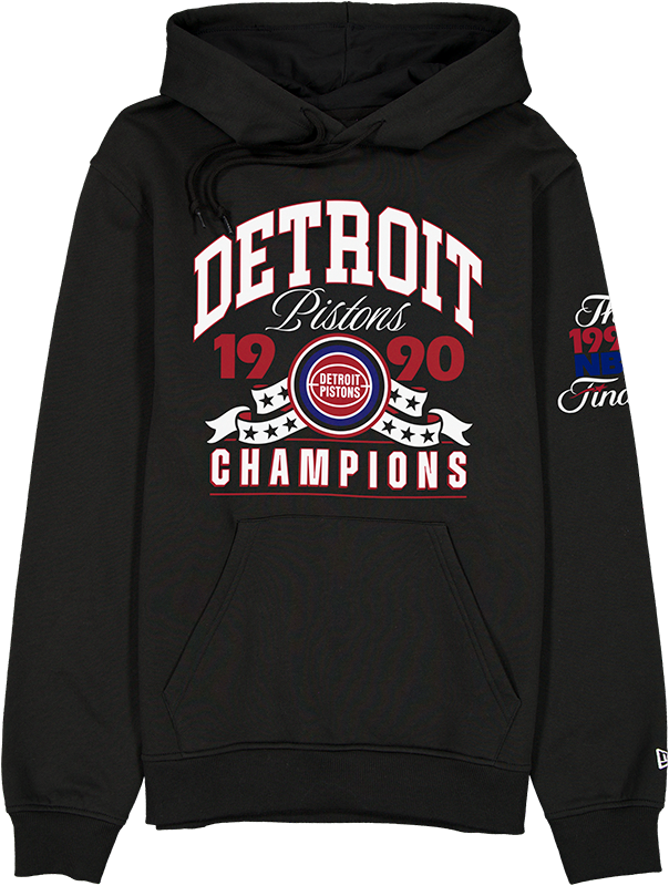 Detroit Pistons Hardwood Classics 1990 Champions Black Hoodie