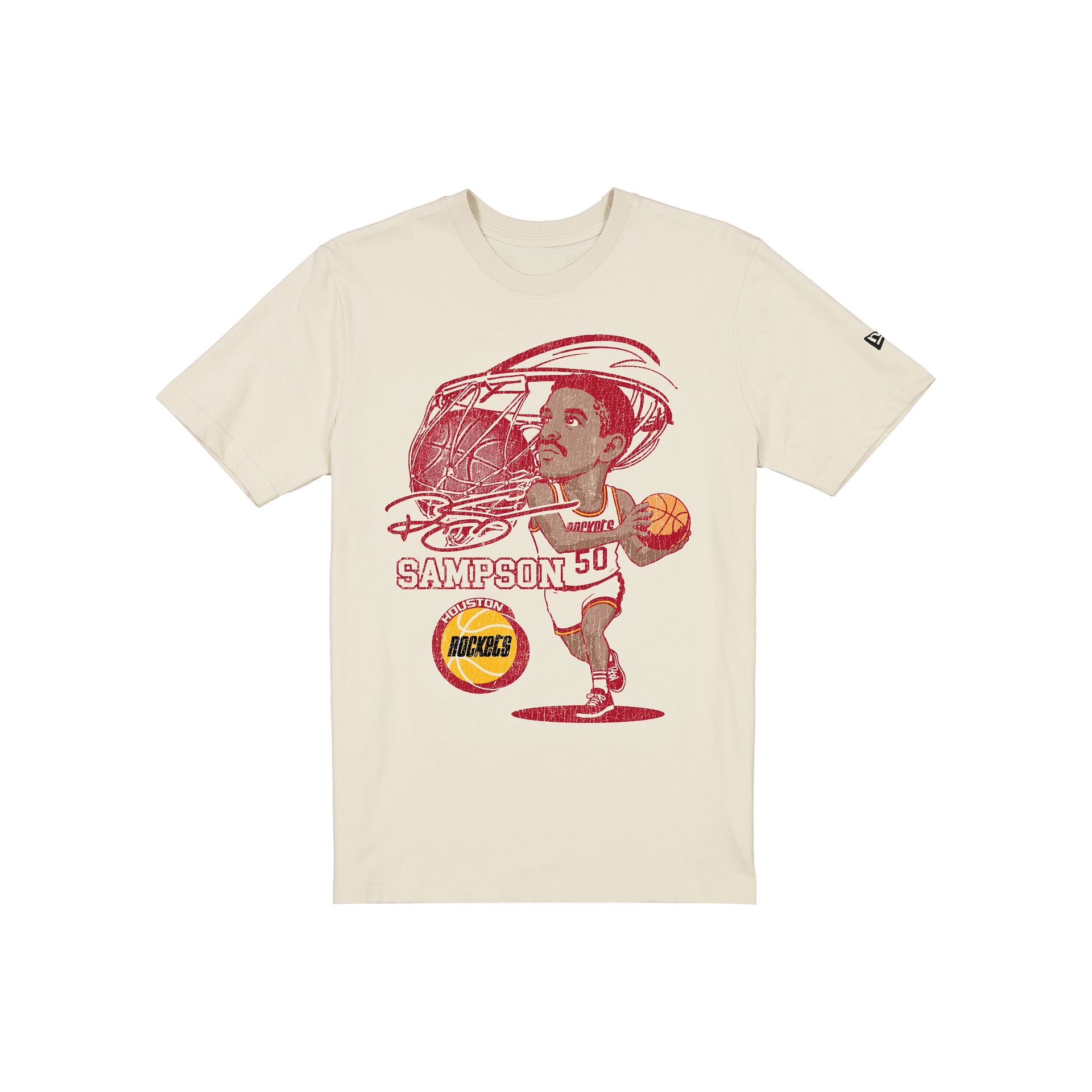 Houston Rockets Hardwood Classics Ralph Sampson Caricature T-Shirt