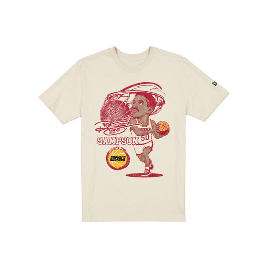 Houston Rockets Hardwood Classics Ralph Sampson Caricature T-Shirt - New Era Cap