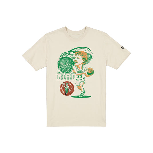 Boston Celtics Hardwood Classics Larry Bird Caricature T-Shirt - New Era Cap