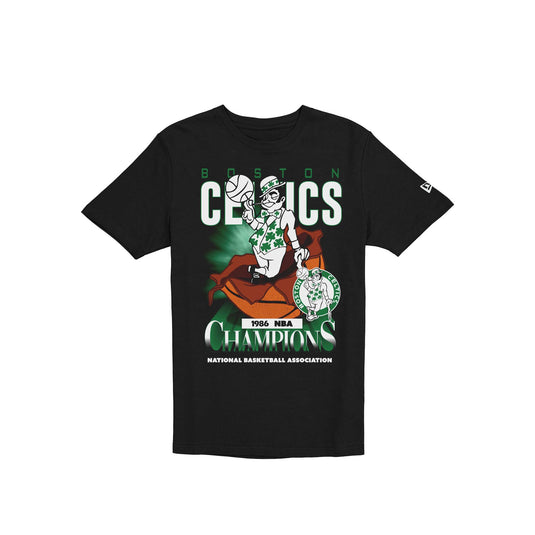 Boston Celtics Hardwood Classics 1986 Champions Black T-Shirt - New Era Cap