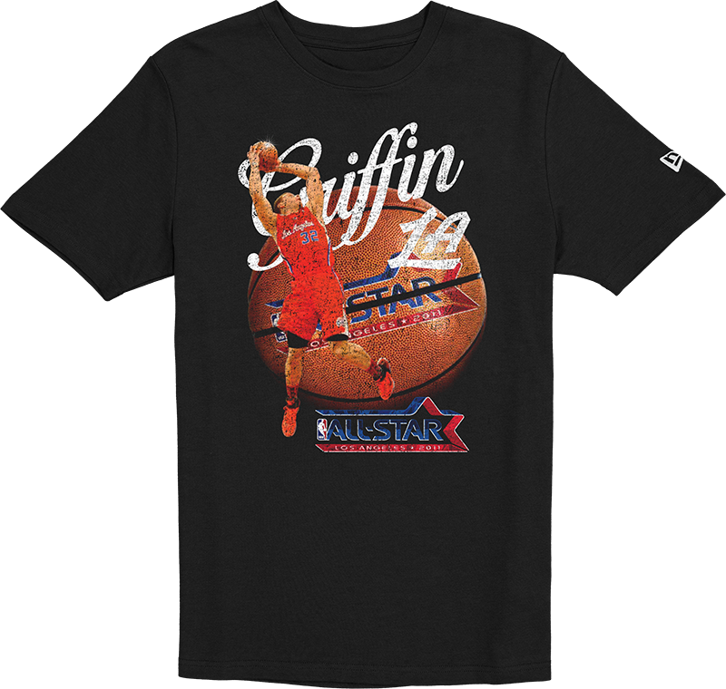 Los Angeles Clippers Hardwood Classics Blake Griffin Black T-Shirt