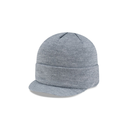 New Era Cap Heather Gray Visor Knit Beanie Hat