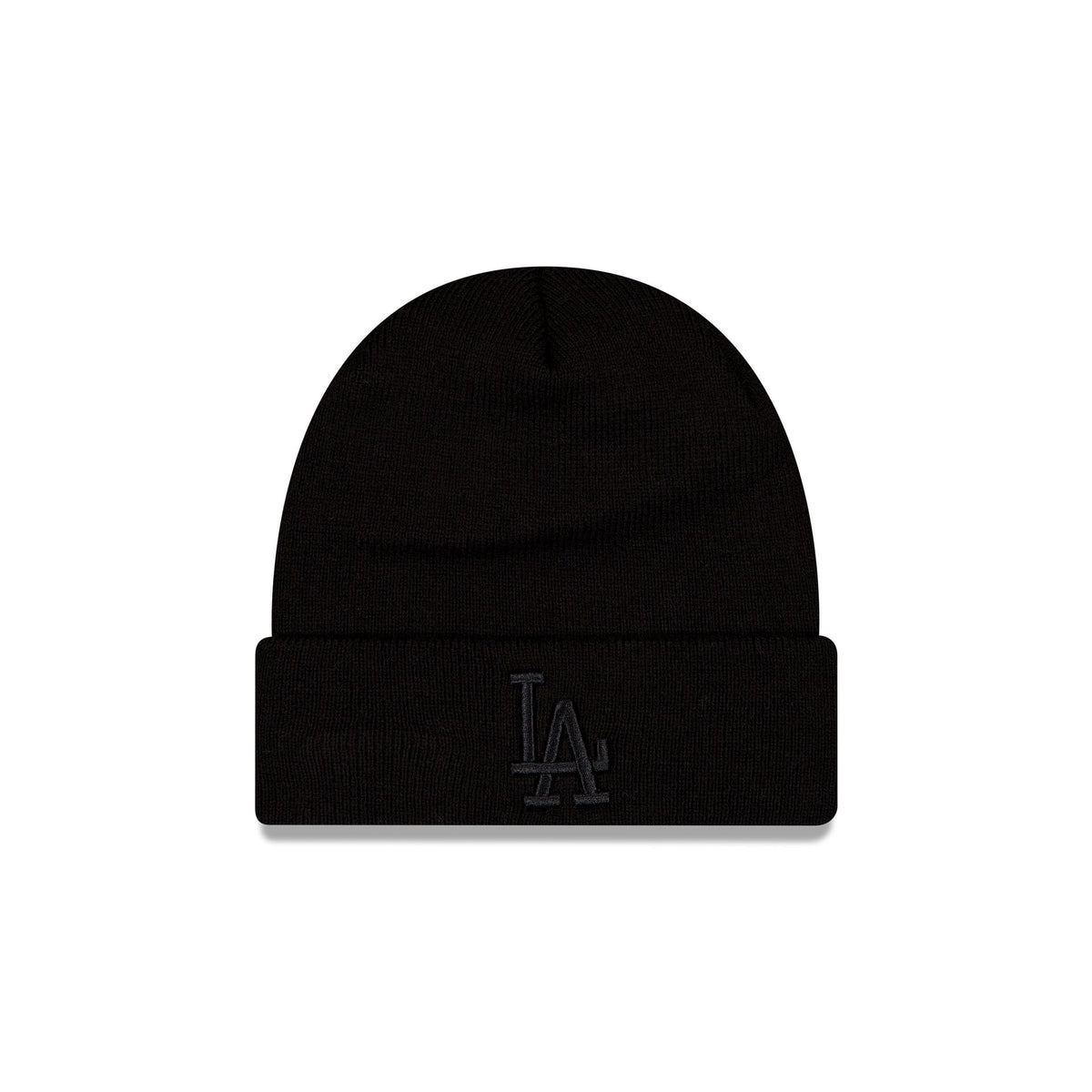 Los Angeles Dodgers Tonal Black Basic Cuff Knit Beanie Hat