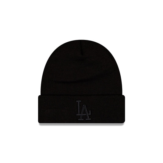 Los Angeles Dodgers Tonal Black Basic Cuff Knit Beanie Hat
