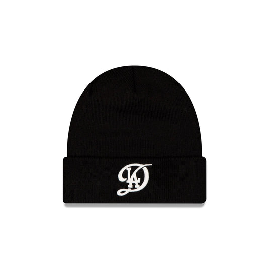 Los Angeles Dodgers City Connect Black Basic Cuff Knit Beanie Hat