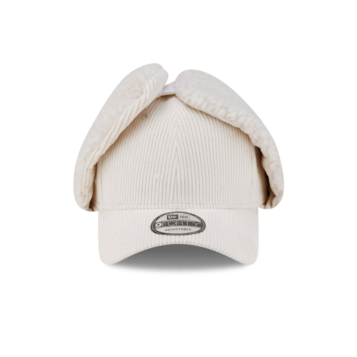 New Era Cap Ivory Corduroy Dog Ear 9FORTY Adjustable Hat