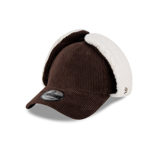 New Era Cap Brown Corduroy Dog Ear 9FORTY Adjustable Hat