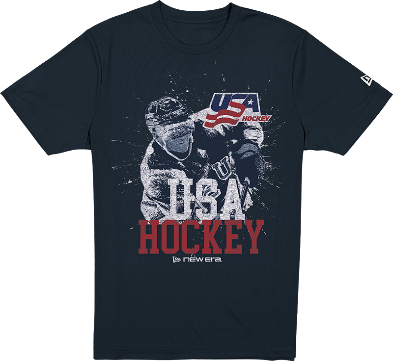 USA Hockey Player Navy T-Shirt