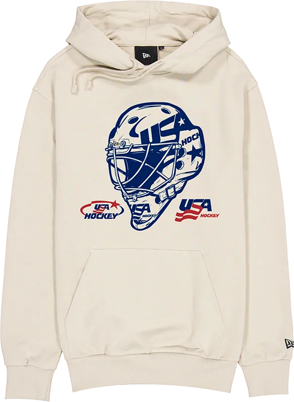 USA Hockey Helmet Chrome White Hoodie