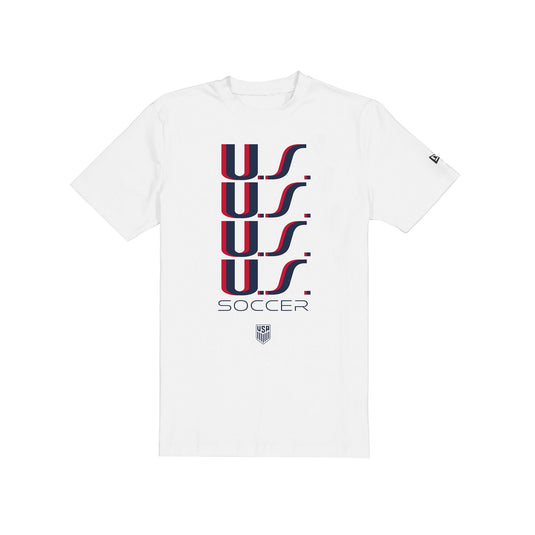 U.S. Soccer Men's National Team Stacked White T-Shirt - New Era Cap