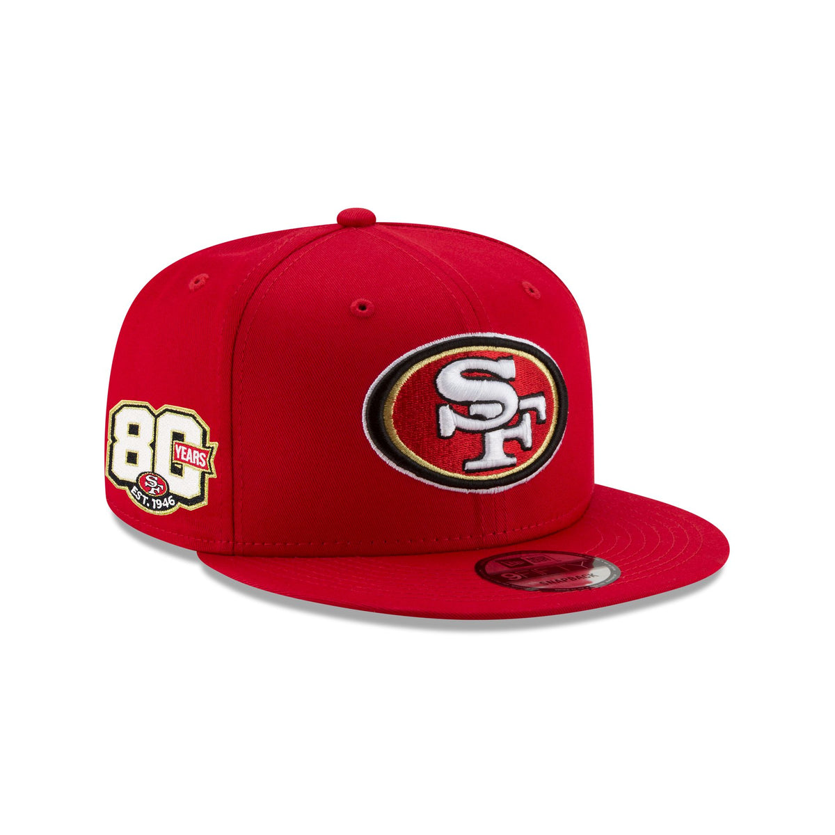 San Francisco 49ers 80th Anniversary Sidepatch 9FIFTY Snapback Hat