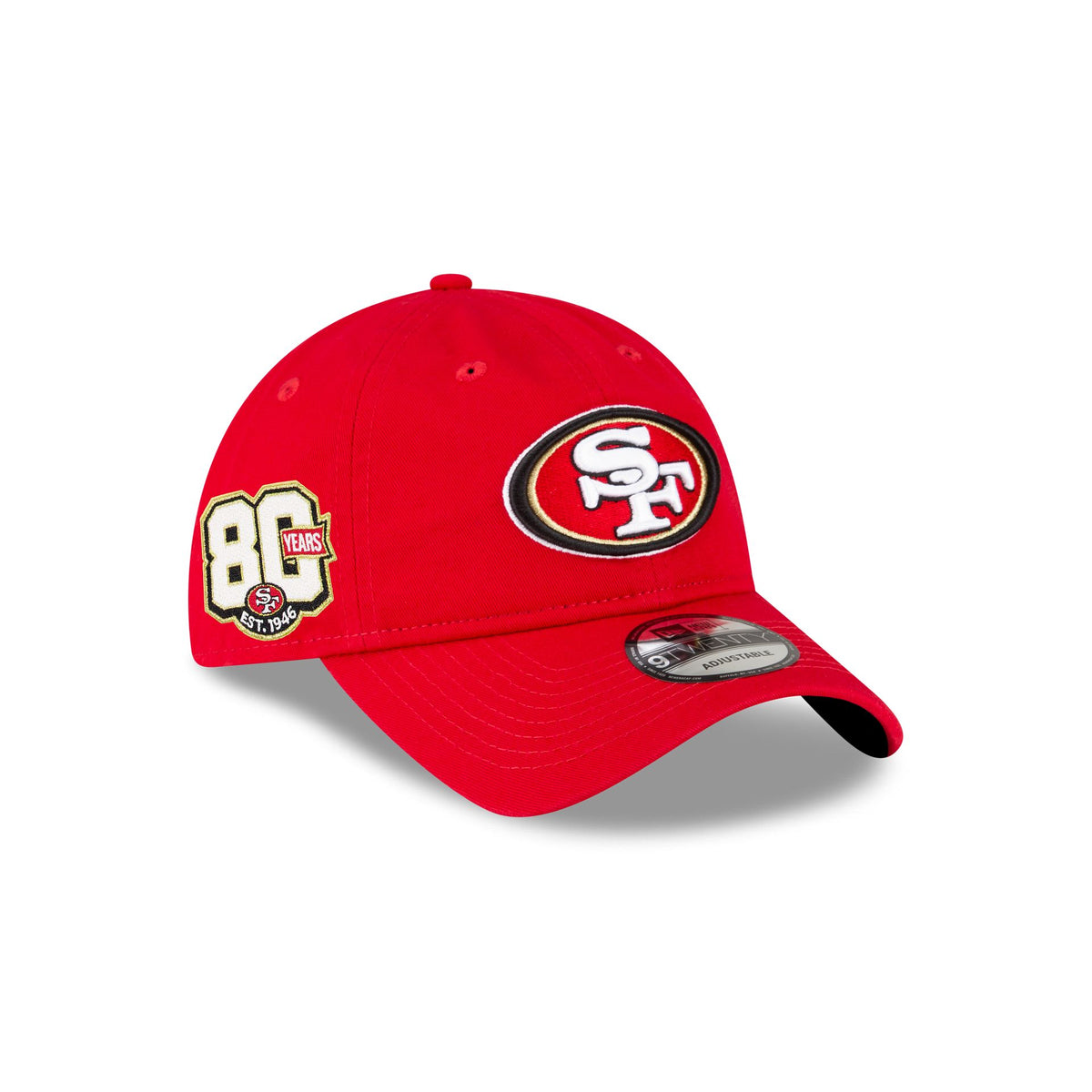 San Francisco 49ers 80th Anniversary Sidepatch 9TWENTY Adjustable Hat