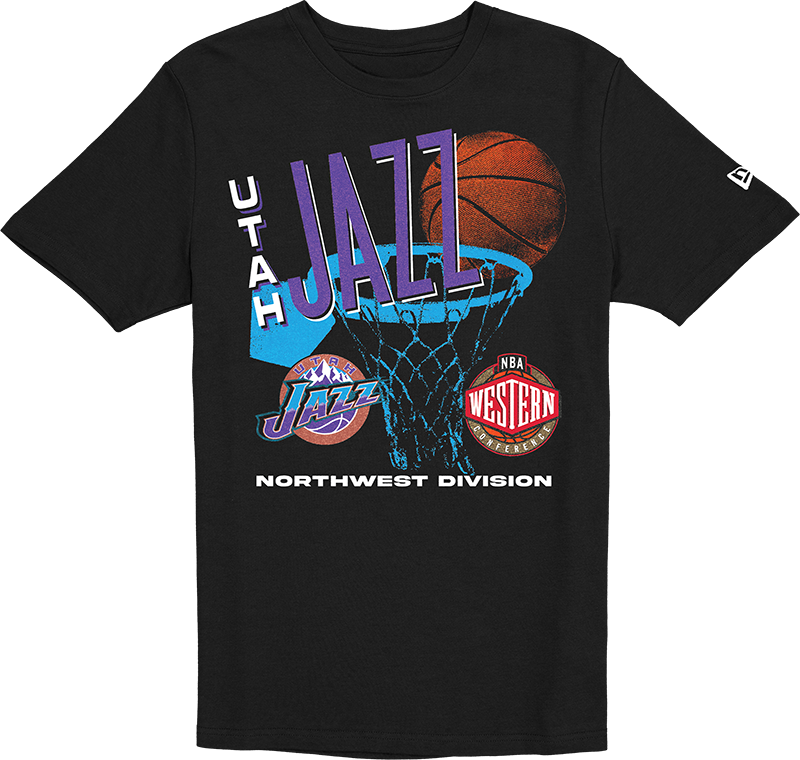 Utah Jazz Hardwood Classics 90s T-Shirt