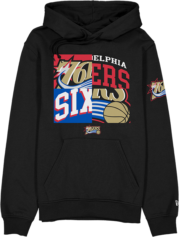 Philadelphia 76ers Hardwood Classics 2000s Multi Logos Hoodie