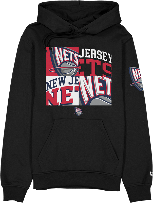 New Jersey Nets Hardwood Classics 2000s Multi Logos Hoodie