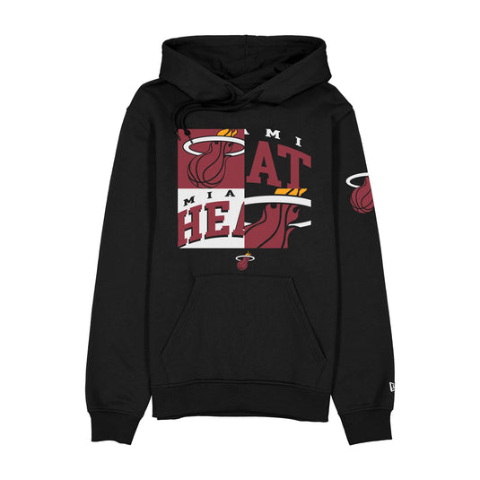 Miami Heat Hardwood Classics 2000s Multi Logos Hoodie - New Era Cap