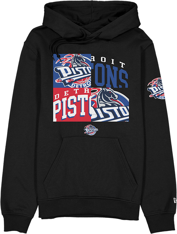 Detroit Pistons Hardwood Classics 2000s Multi Logos Hoodie