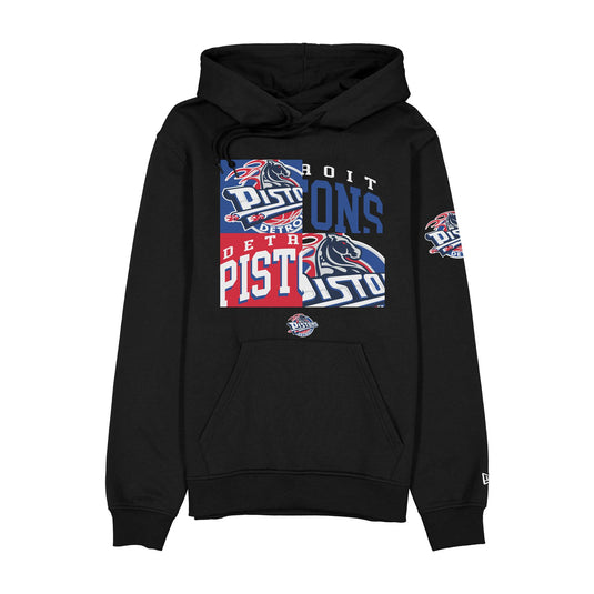 Detroit Pistons Hardwood Classics 2000s Multi Logos Hoodie - New Era Cap