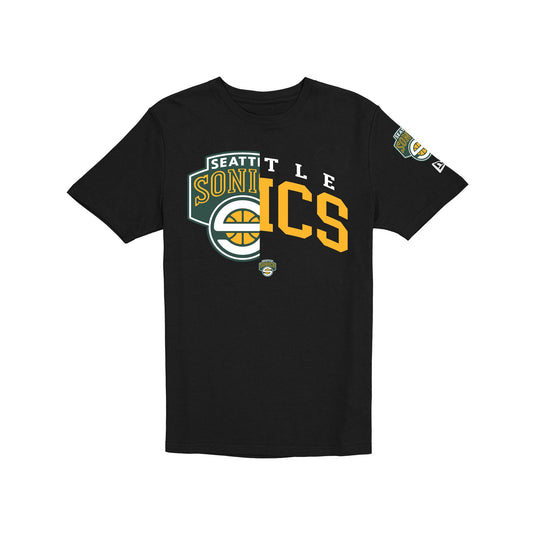Seattle Supersonics Hardwood Classics 2000s Multi Logos T-Shirt - New Era Cap