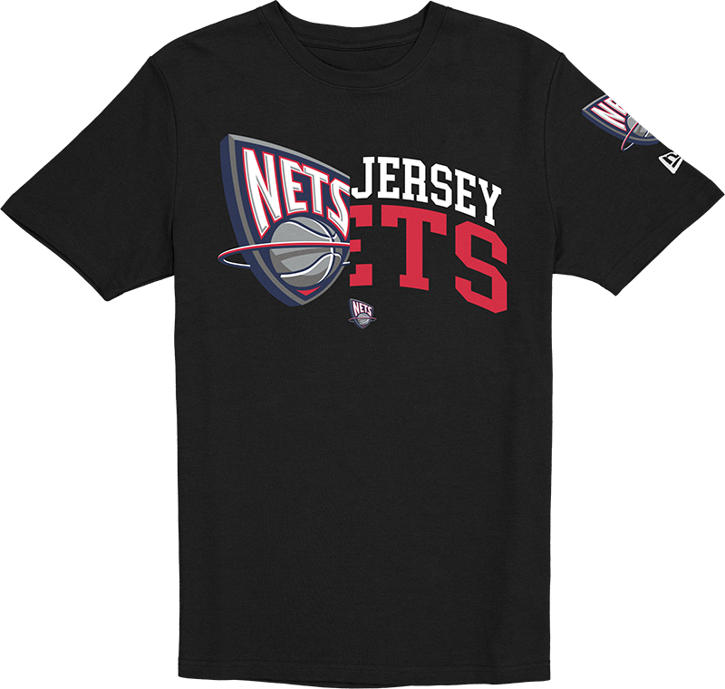 New Jersey Nets Hardwood Classics 2000s Multi Logos T-Shirt