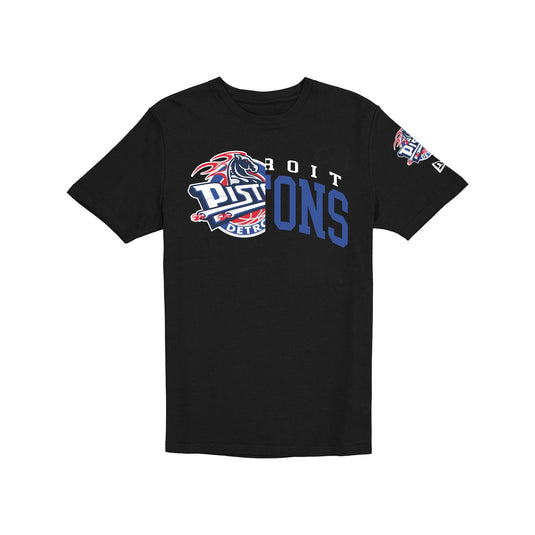 Detroit Pistons Hardwood Classics 2000s Multi Logos T-Shirt - New Era Cap