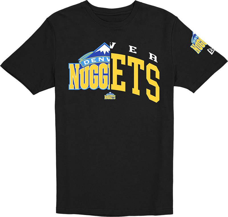 Denver Nuggets Hardwood Classics 2000s Multi Logos T-Shirt