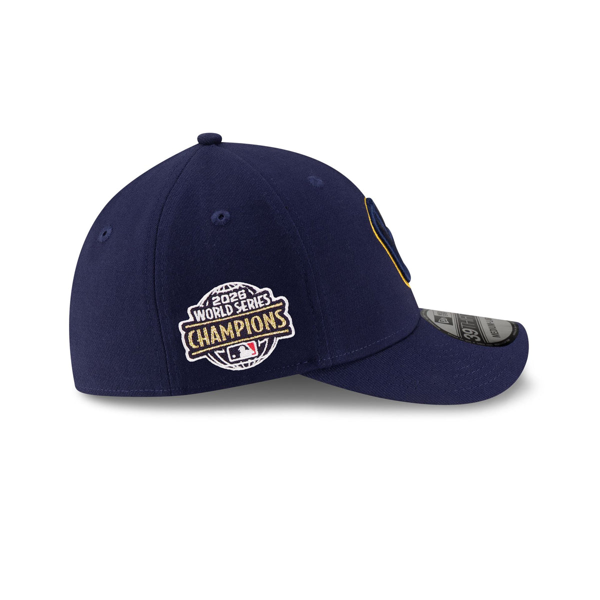 Milwaukee Brewers 2026 World Series Champions Sidepatch 39THIRTY M-Crown Stretch Fit Hat