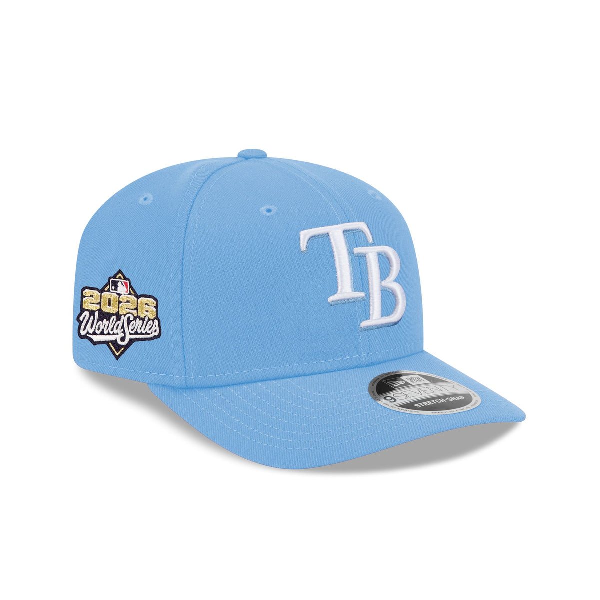 Tampa Bay Rays 2026 World Series Side Patch Sky Blue 9SEVENTY Stretch-Snap Hat