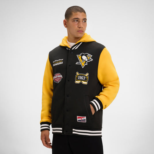 Pittsburgh Penguins Throwback Black Jacket - New Era Cap