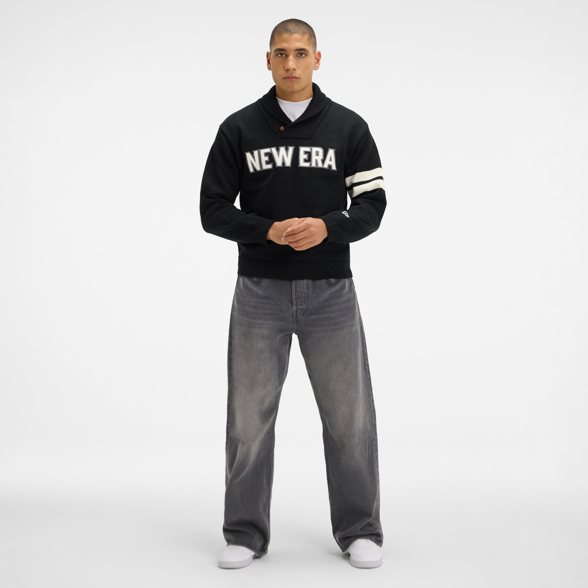 New Era Cap Navy Shawl Sweater