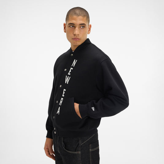 New Era Cap Tech Sweat Black Varsity Jacket - New Era Cap