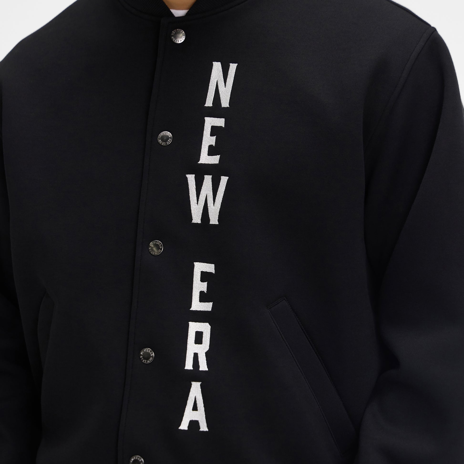 New Era Cap Tech Sweat Black Varsity Jacket