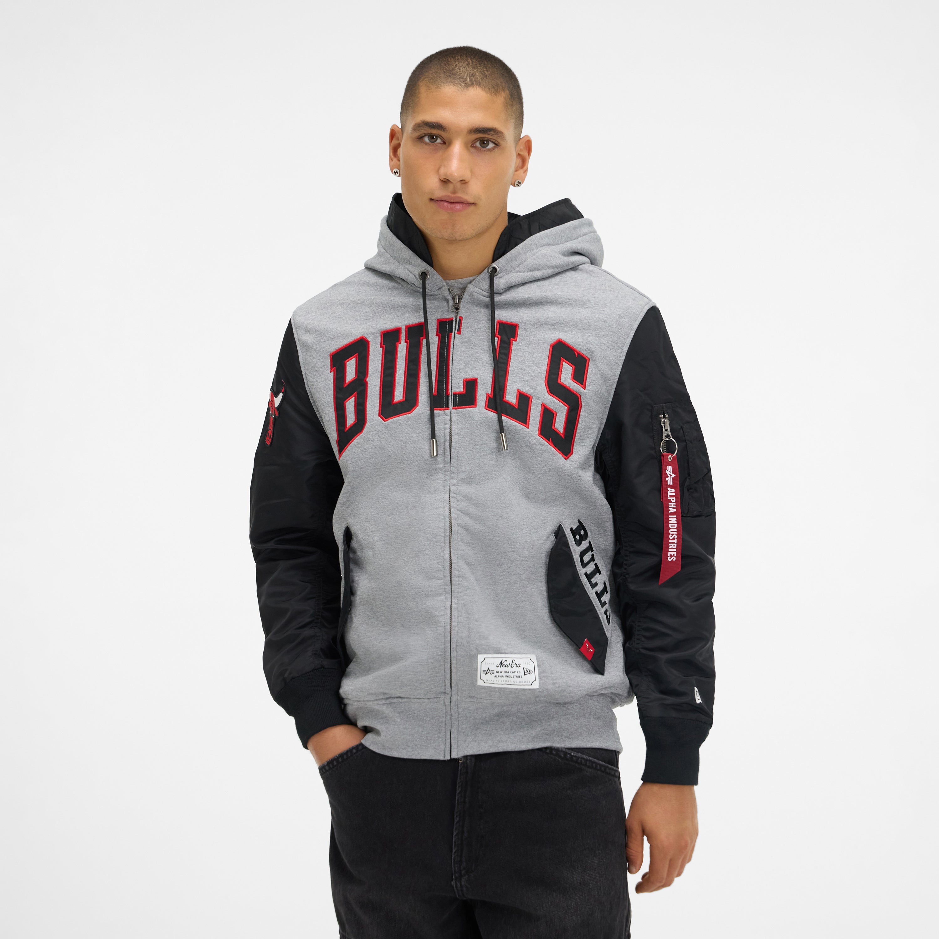 Alpha Industries x Philadelphia 76ers Gray MA-1 Full Zip