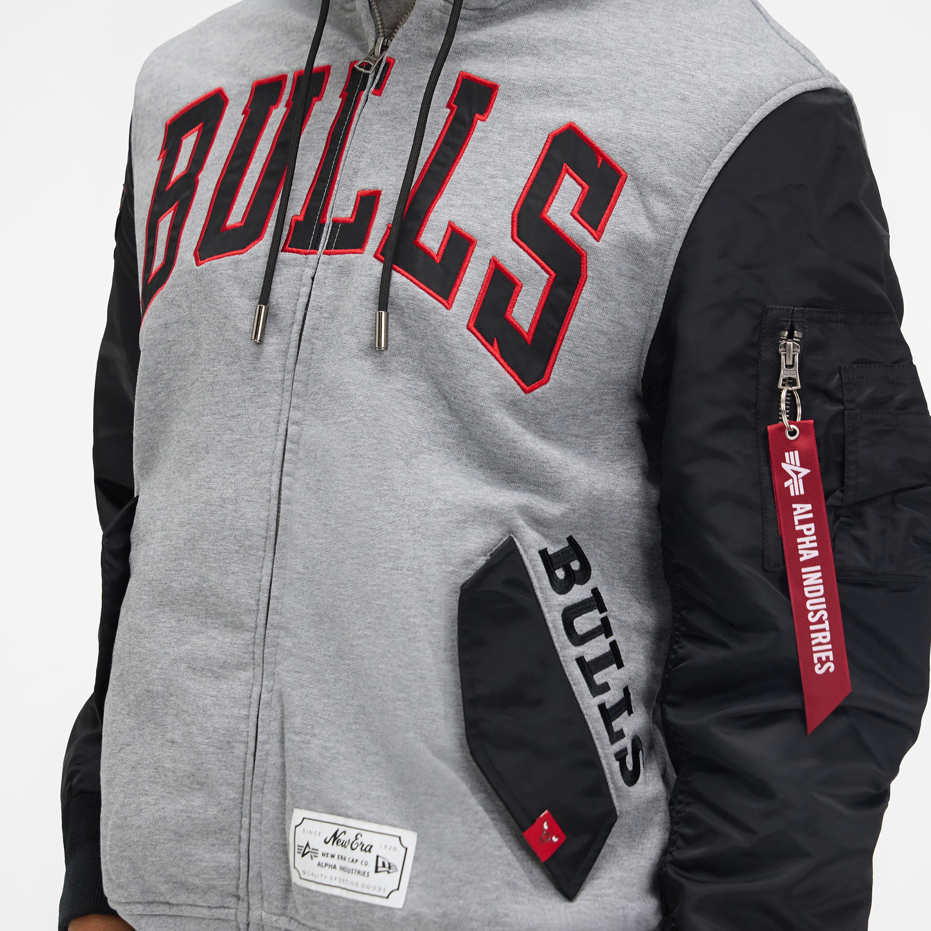 Alpha Industries x Philadelphia 76ers Gray MA-1 Full Zip