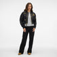 Alpha Industries x New York Knicks Black and Gold Women's Cropped L-2B Bomber Jacket