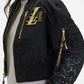Alpha Industries x New York Knicks Black and Gold Women's Cropped L-2B Bomber Jacket