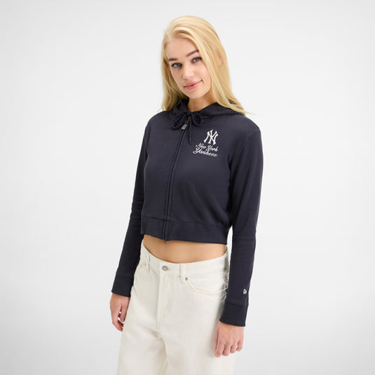 New York Yankees Game Day Cropped Women's Zipper Hoodie - New Era Cap