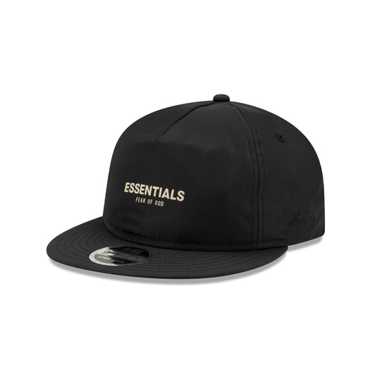 Fear Of God Essentials Retro Crown Black Alternate 9FIFTY Strapback Hat - New Era Cap
