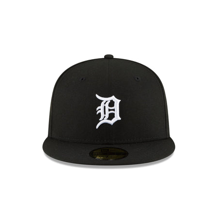 Detroit Tigers Basic Black and White 59FIFTY Fitted Hat