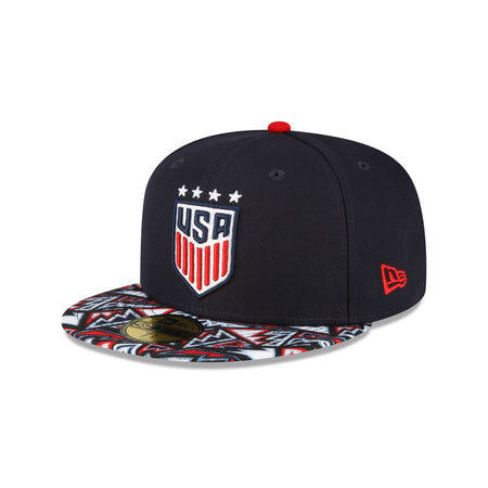 US Soccer Pattern Visor 59FIFTY Fitted Hat