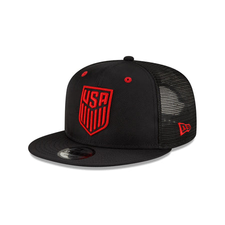 US Soccer Black 9FIFTY Trucker Snapback Hat
