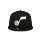 Utah Jazz Basic Black & White 9FIFTY Snapback Hat