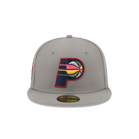 Indiana Pacers Color Pack Gray 59FIFTY Fitted Hat